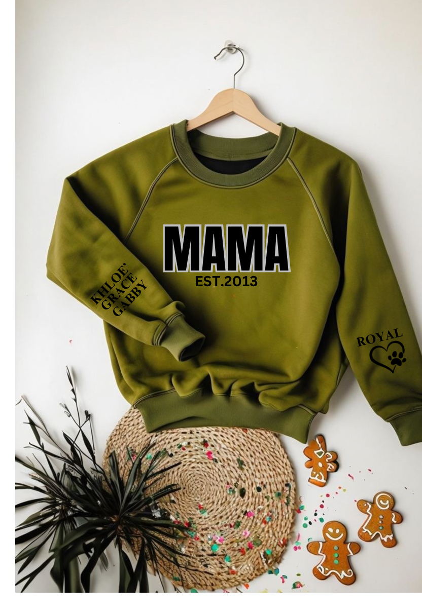 MAMA SWEATSHIRTS PERSONALIZED