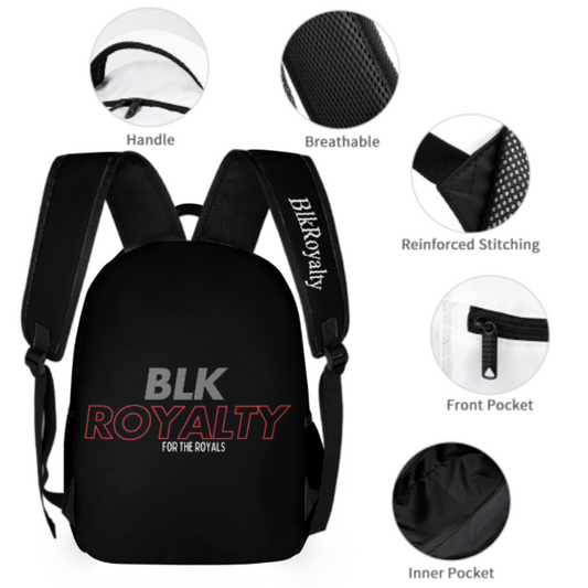 BLK ROYALTY THREE PIECE BOOKBAG COMBINATION SET