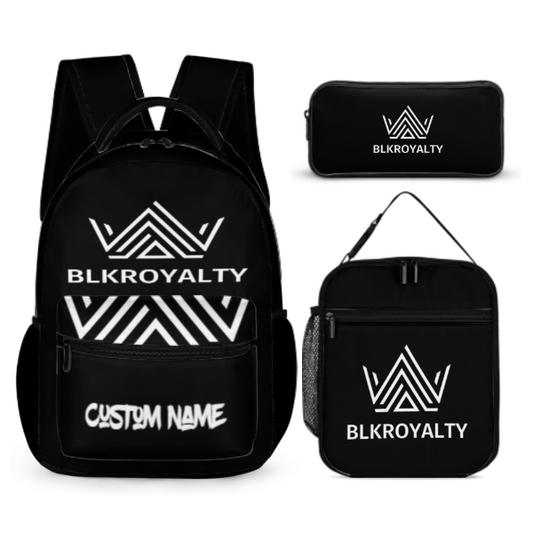 BLKROYALTY THREE PIECE BOOKBAG COMBINATION SET